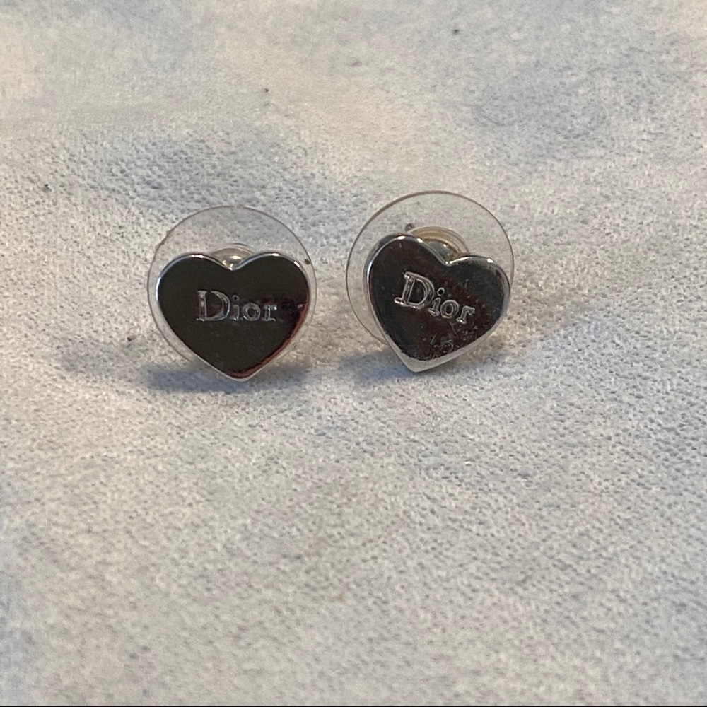 Dior pendant heart earrings